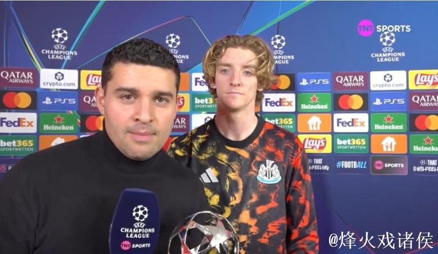 戈登：比赛尾声被勒沃库森扳平，真的让人很难接